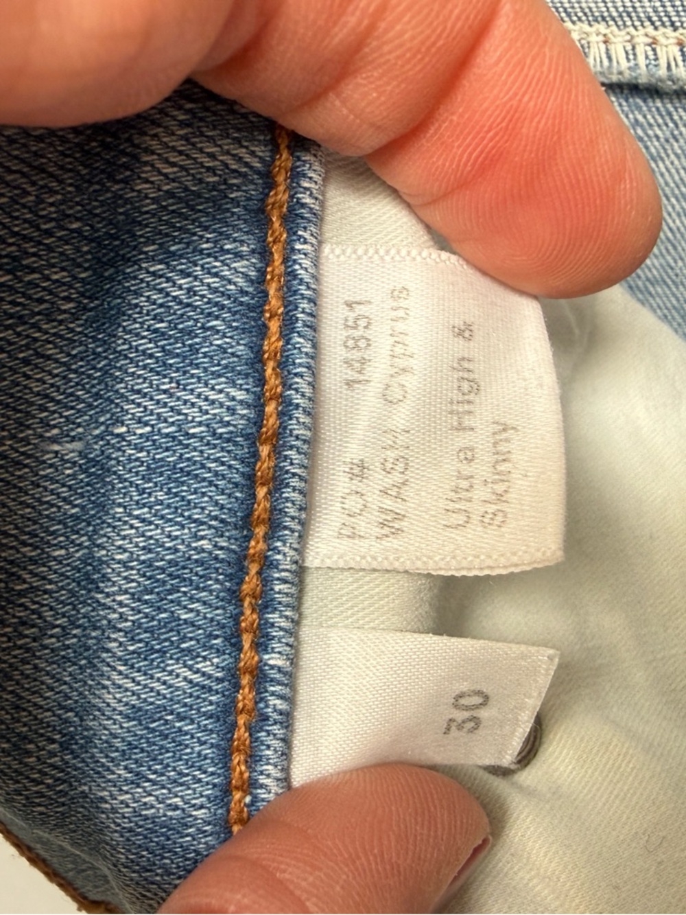 Reformation Ultra High & Skinny Jeans Cyprus Wash Size 30 Made in USA - Picture 12 of 13